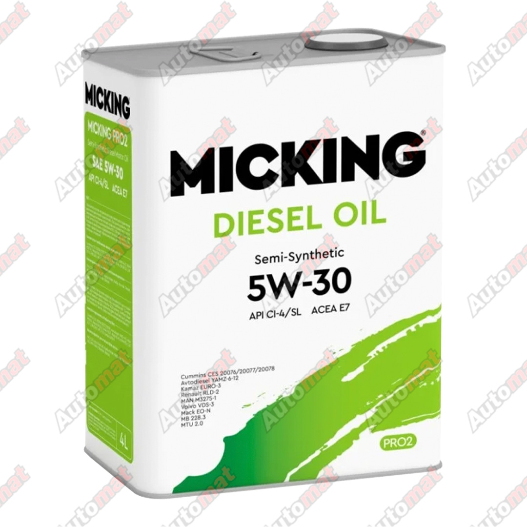 Масло моторное MICKING Diesel Oil PRO2 5W-30 API CI-4/SL s/s, 4л