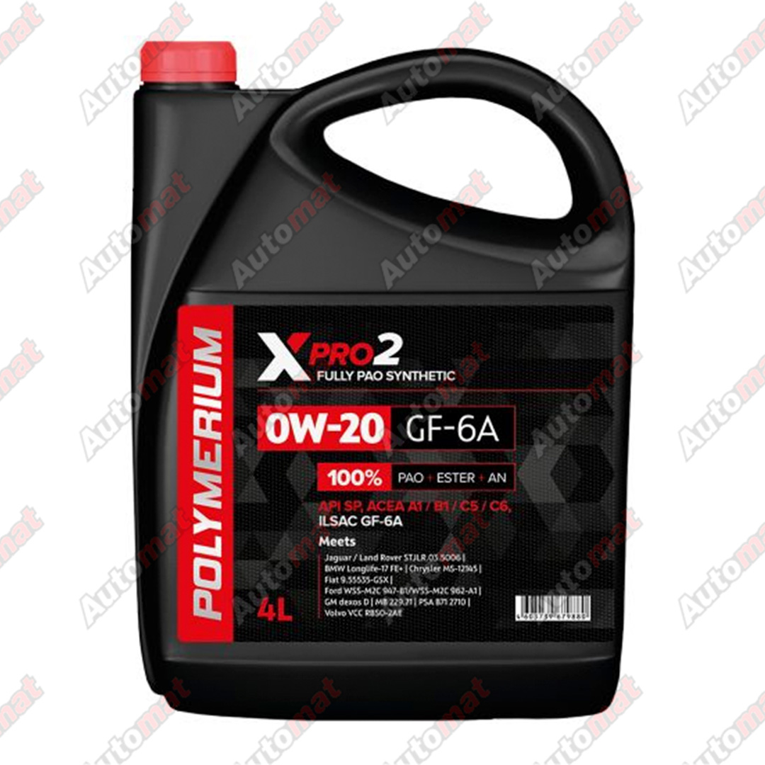 Масло моторное POLYMERIUM XPRO2 0W-20 GF-6A/SP, 4л