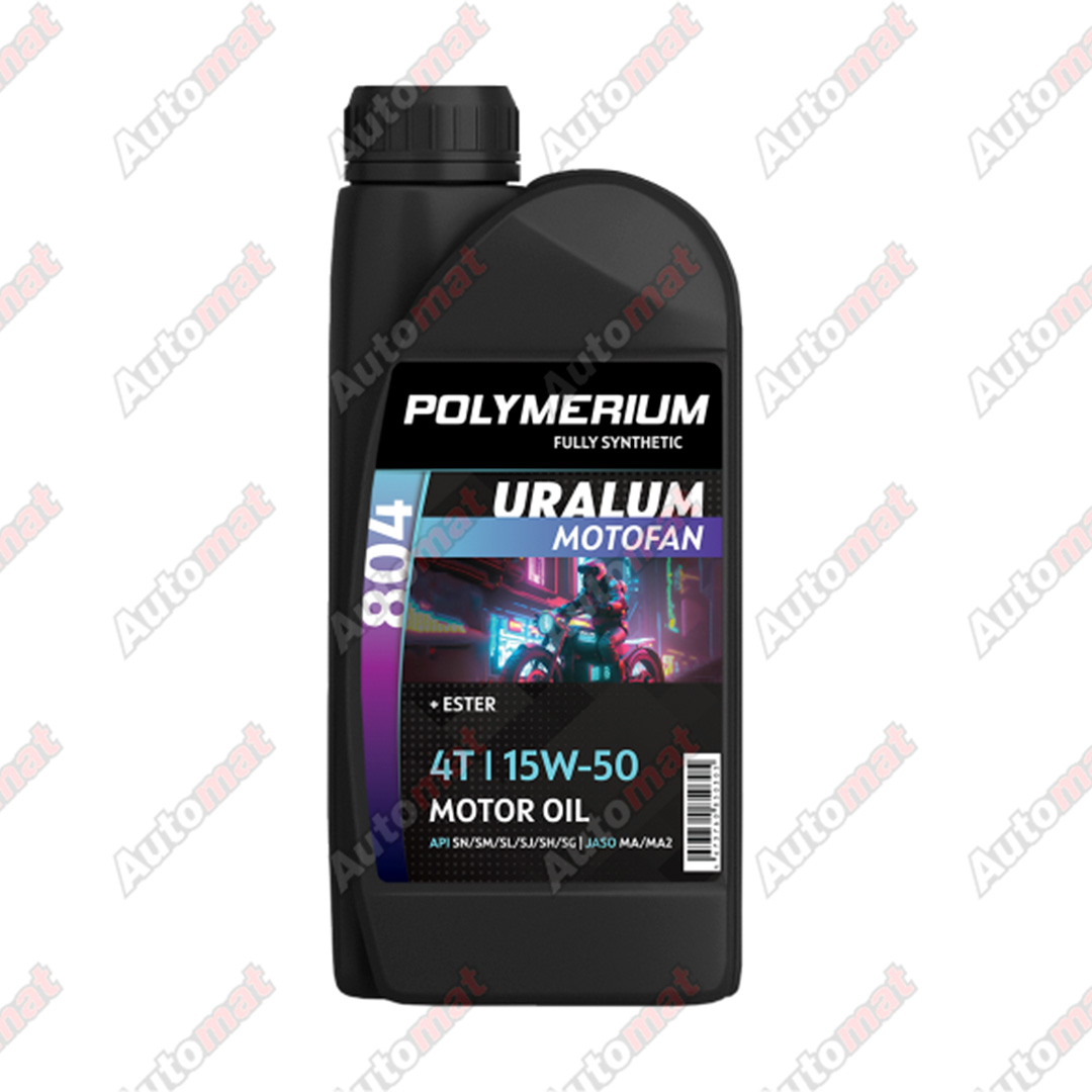 Масло моторное POLYMERIUM MOTO-FAN 4T 804 URALUM 15W-50, 1л