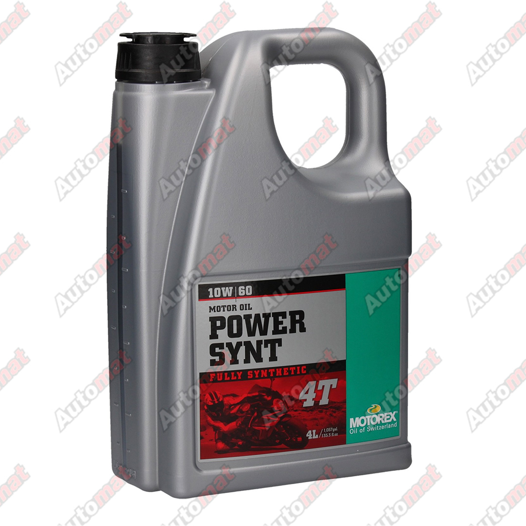 Масло моторное MOTOREX POWER SYNT 4T 10W-60 синтетическое, 4л