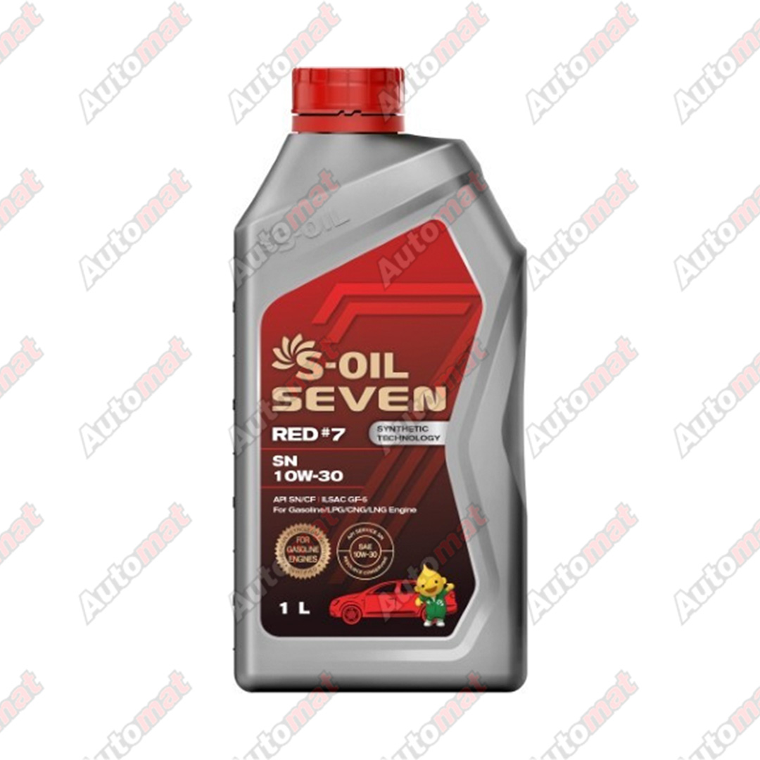 Масло моторное S-OIL 7 RED #7 10W-30 SN/CF Synthetic Technology, 1л