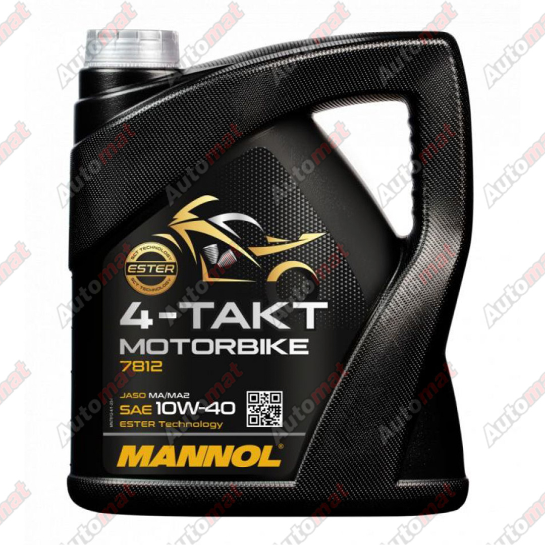 Моторное масло MANNOL 7812 Motorbike 4T 10W-40, 4л