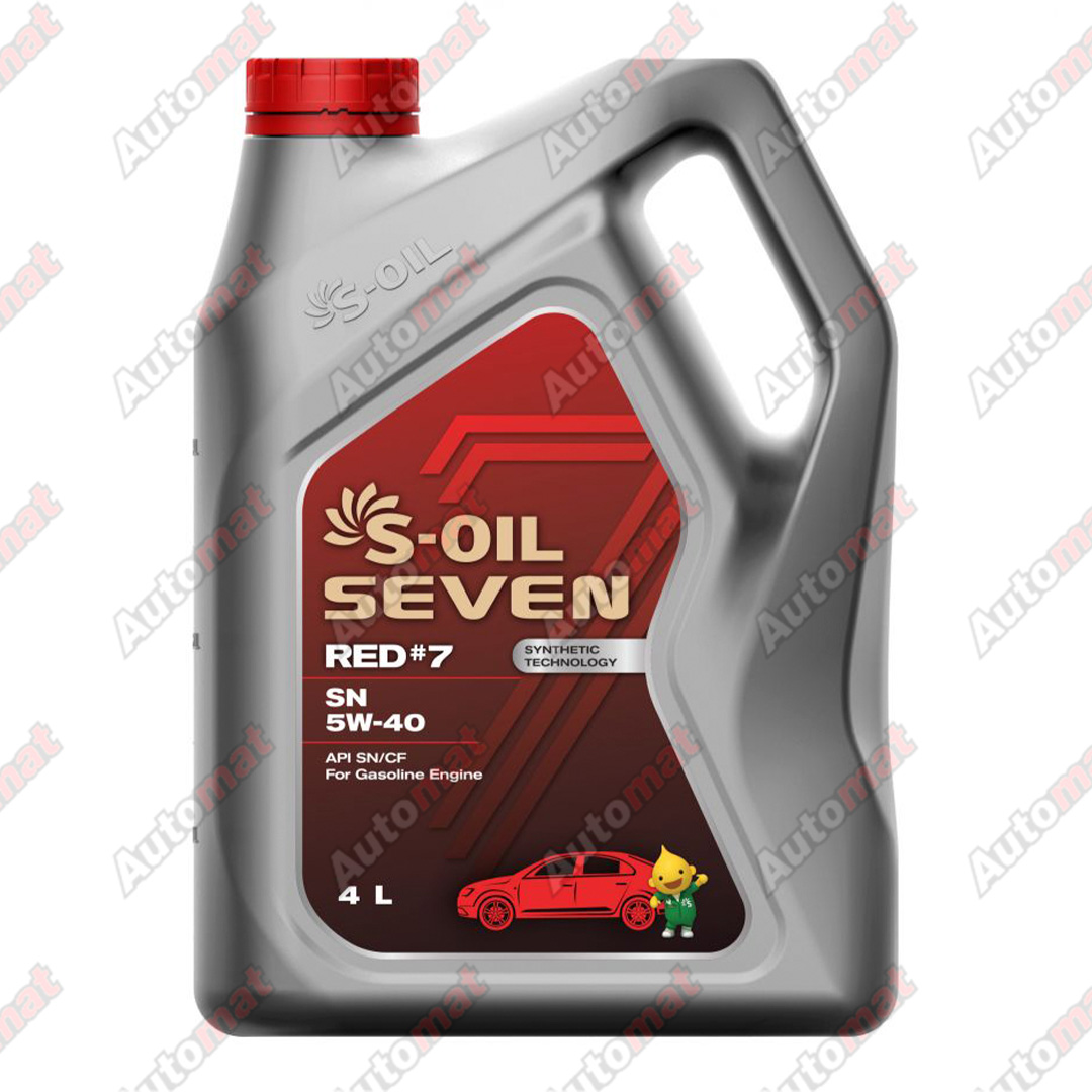 Масло моторное S-OIL 7 RED #7 5W-40 SN/CF Synthetic Technology, 4л