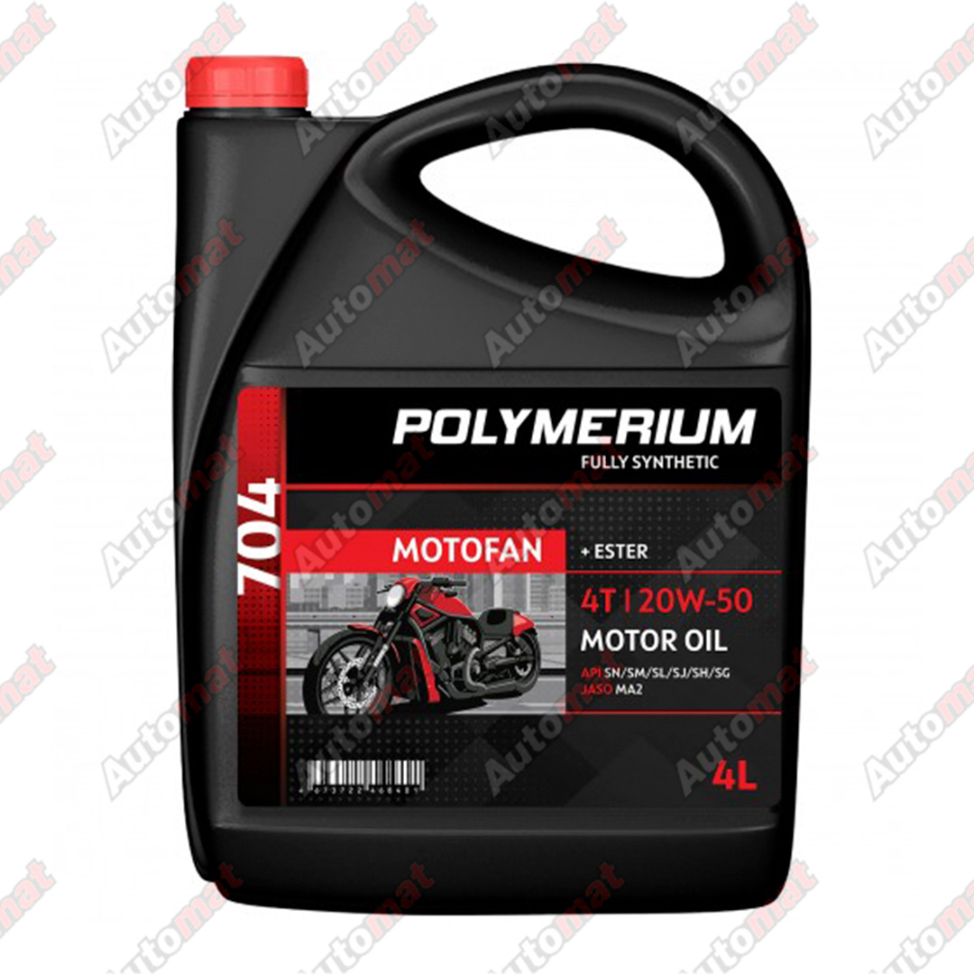 Масло моторное POLYMERIUM MOTO-FAN 4T 704 (7100) 20W-50, 4л