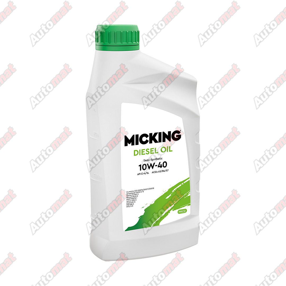 Масло моторное MICKING Diesel Oil PRO2 10W-40 API CI-4/SL s/s 1л.