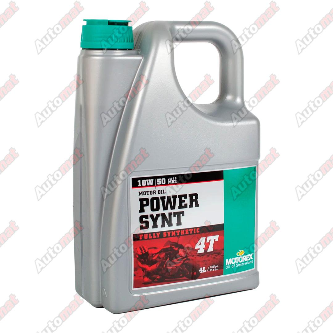 Масло моторное MOTOREX POWER SYNT 4T SAE 10W-50 синтетическое, 4л