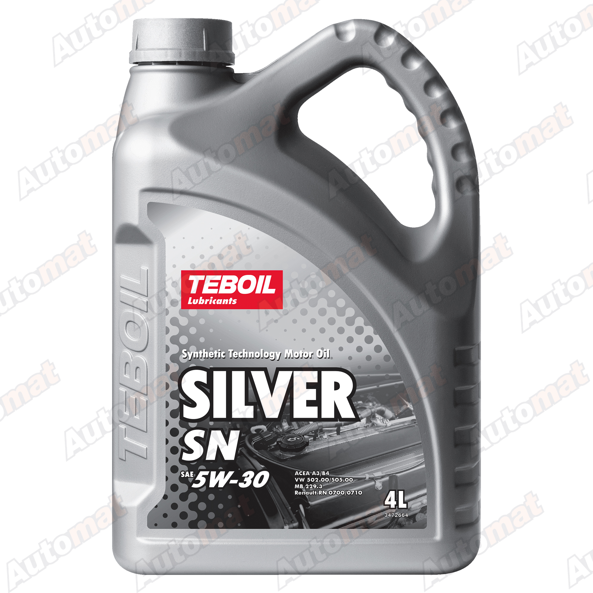 Масло моторное Teboil Silver 10W-40 SN полусинтетическое, 4л