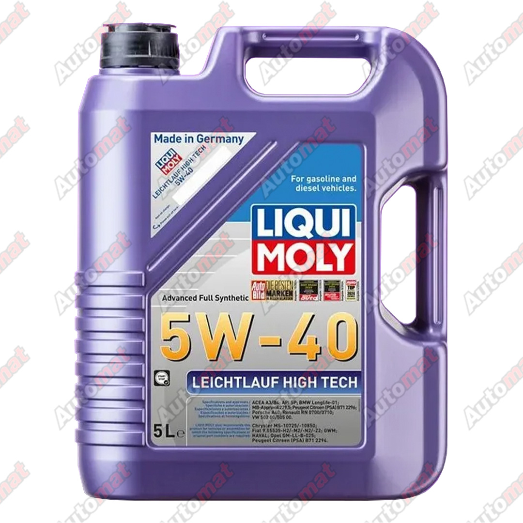 Масло моторное LIQUI MOLY Leichtlauf High Tech 5W-40 SP A3/B4, 5л