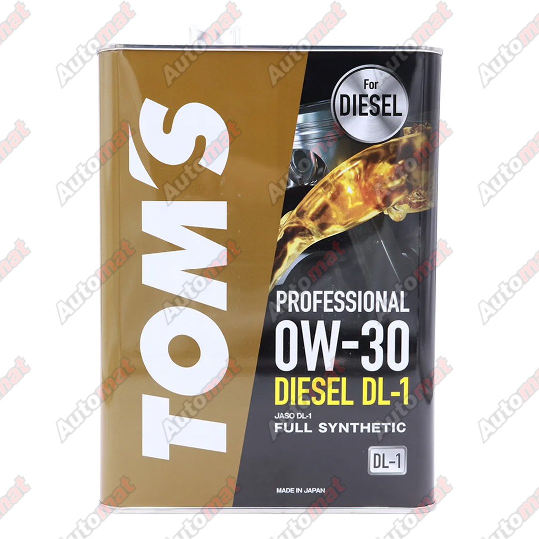Масло моторное TOM`S Professional DIESEL 0W-30 DL-1, 4л
